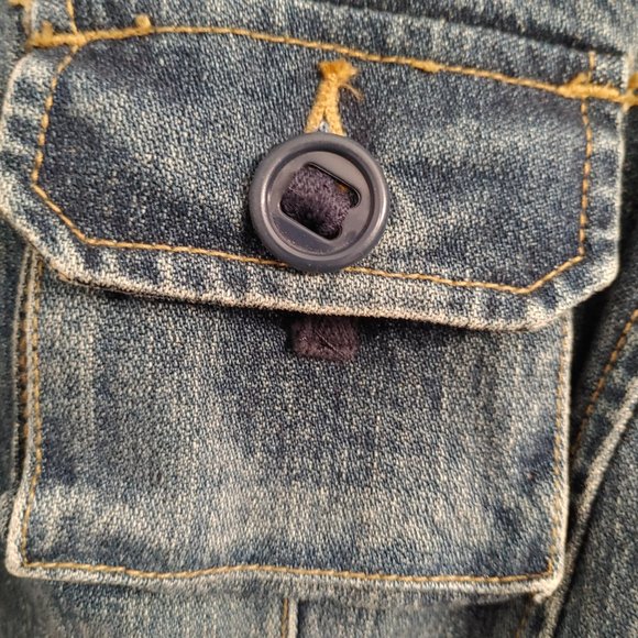 Zippered Denim Jacket - Picture 3 of 6